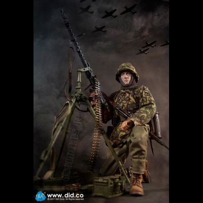 Немецкий солдат - Коллекционная фигурка 1/6 - 3rd SS-Panzer-Division MG34 Gunner Ver. C "Curtis" (D80127) - DID