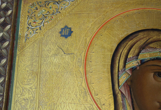 Икона  Божией Матери `Одигитрия`. Владимирские села. Конец XIX в.