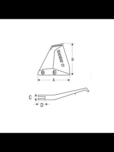 Гидрокрылья Nuova Rade 10121 185 х 180 мм малые для моторов менее 50 л.с.