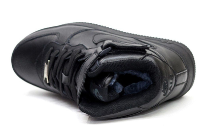 NIKE Air Force Высокие Черные (Зимние с мехом)