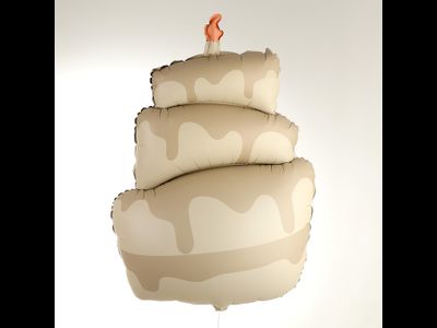 Шар Торт бежевый сатин 94см 1шт