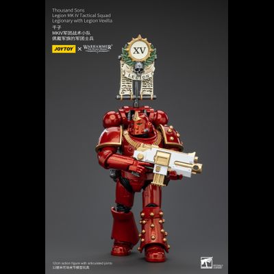 Знаменосец Тысячи Сынов (Warhammer Horus Heresy) - КОЛЛЕКЦИОННАЯ ФИГУРКА 1/18 Thousand sons Legion Legionary with Legion Vexilla (JT5796) - JOYTOY