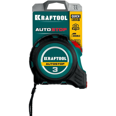 Рулетка с автостопом KRAFTOOL AutoStop 3 м (3412-3-16)