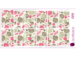 Слайдер-дизайн 009 - Розовые и серо-коричневые пионы, рисунок.