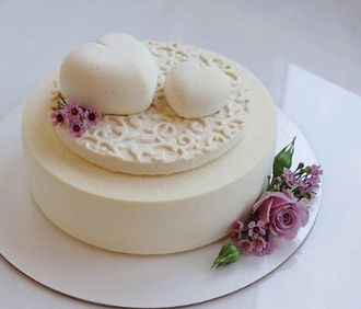 Свадебный муссовый торт № 11