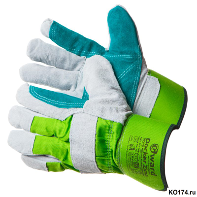 Перчатки спилковые утепленные комбинированные Docker Zima
