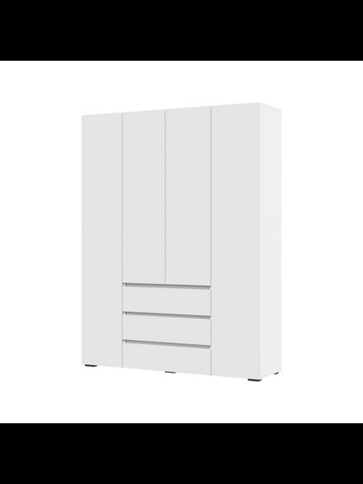 Хелен ШК 05 шкаф 4-х створчатый с ящиками Белый