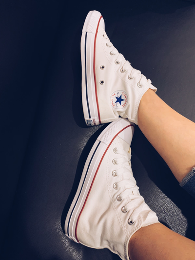 Белые высокие кеды Converse All Star