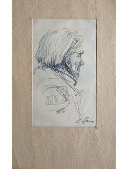 "Ткачёв М.Е." бумага тушь Андреев И.И. 1950-е годы