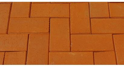 Клинкерная брусчатка тёмно-красная ЛСР, 200*100*50 мм