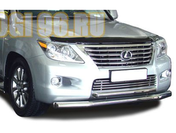 Защита переднего бампера (радиус) d76/60 для Lexus LX 570 (2007-2012)