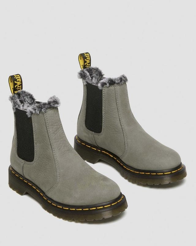 Ботинки Dr Martens 2976 Chelsea Leonore Nickel Grey зимние