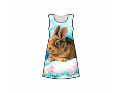 Платье 3D с полной запечаткой год Кролика №4