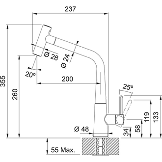 Смеситель Franke Icon Pull-Out