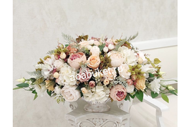 Удлинённые Композиции из искусственных цветов и растений - фотоальбом