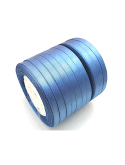 Лента атласная 6 мм, цвет синий арт. 36