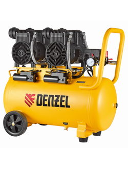Компрессор безмасл. малошумный DLP -3000/50, 3 кВт, 2х1,5 кВт,50 л, 2850 об/мин,500 л/мин Denzel