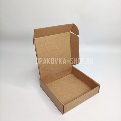 Коробка с откидной крышкой 160*160*40 мм БУРЫЙ
