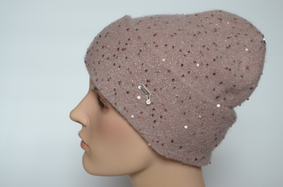 Шапка Vizio 6943 CRY с отворотом розовая