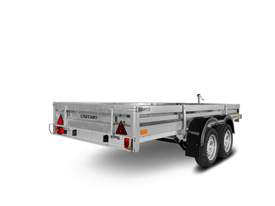 Прицеп «Спутник PRO» (3440x1440x330) оцинкованная рама, двухосный, с силовым подрамником, LED оптика