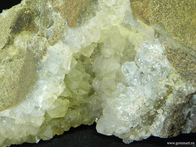 Друза бледного Аметиста с друзой прозрачного Кварца