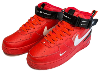 Nike Air Force 1 '07 LV8 Mid Utility Red/Black с Мехом