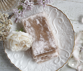 Бархатная лента Beige Rose Velvet 4,5 см от производителя "Страна лент"