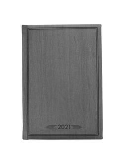 Ежедневник датированный 2021, темн-серый, А5, 176л., Wood AZ1011emb/d-grey