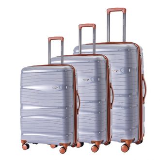 Комплект из 3х чемоданов Somsonya London Полипропилен + S,M,L серый