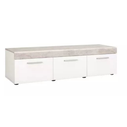 Петра Тумба под ТВ 13.281 Белый PE шагрень, Милк софт ПВХ, Бетон Чикаго беж LS 00 953 ПВХ