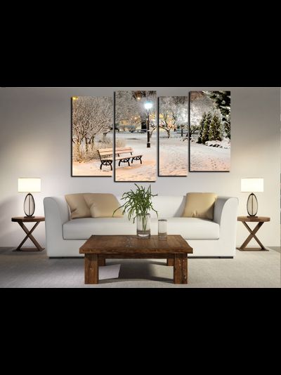 Модульная картина &quot;Зимний парк&quot;