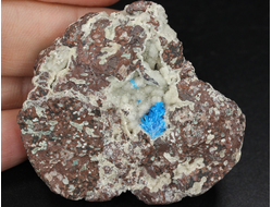 Кавансит, кристаллы на породе, Индия (49*44*17 мм, 37 г) №28639