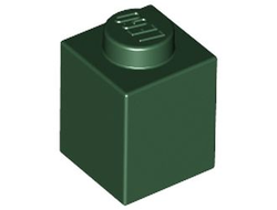 Brick 1 x 1, Dark Green (3005 / 4271434 / 4496290 / 4521915)