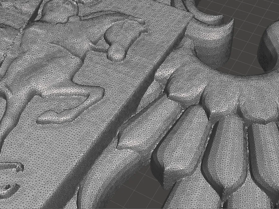 Герб Российской Федерации. 3D модель. Фрагмент сетки