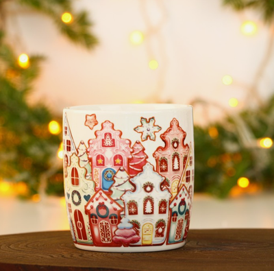 Набор «Пряничные домики»: кружка керамическая 350 мл, ложка