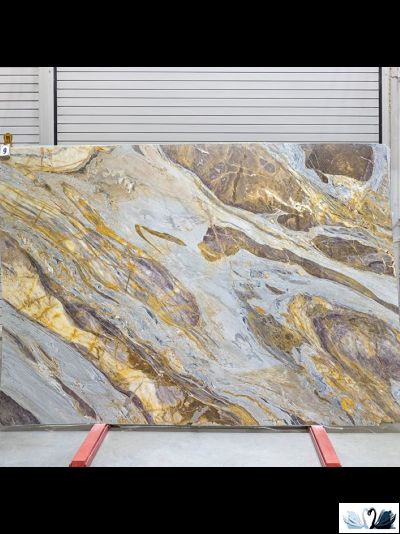 Керамогранит FMAX The Wizard Of Oz 6mm glossy 120x280 см серо - голубой