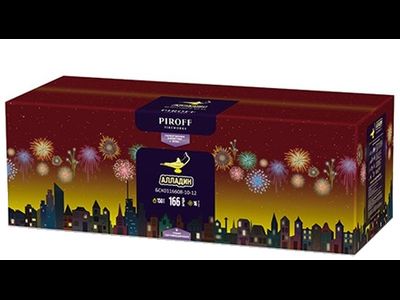 Батарея салютов АЛЛАДИН БСК0116608-10-12 PIROFF | Neva-Salut.com