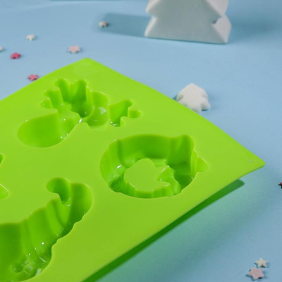 Форма силиконовая для выпечки «Новый год», 29×17 см, 6 ячеек