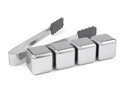 Охлаждающие камни для напитков Xiaomi Circle Joy Stainless Steel Ice Cubes CJ-BK03 4 шт. (серебро)