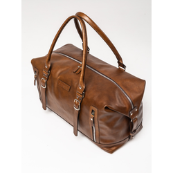 Кожаная дорожная сумка Bergamo Premium brown (арт. 4048-63)