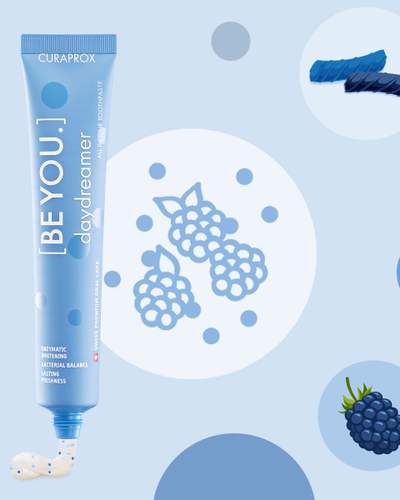 Зубная паста "BE YOU" Мечтатель со вкусом ежевики и лакрицы , Curaprox, 60 мл. (Голубая)