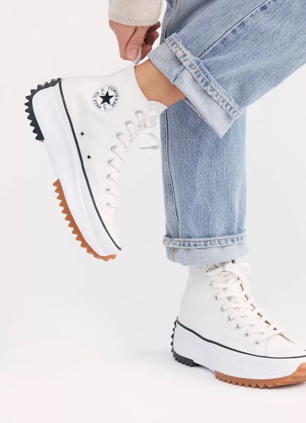 Белые кеды Converse Run Star Hike High Top высокие на платформе 166799c фото