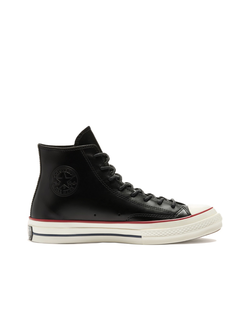 Кеды Конверс Чак черные высокие кожаные 170093C фото