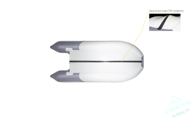 Лодка ПВХ Мастер Лодок Ривьера Компакт 3200СК "Комби" Св.Серый / Синий