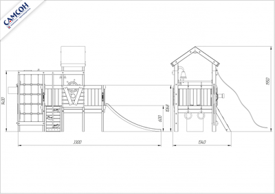 Детская игровая кровать-чердак Дори