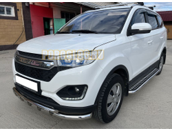 Защита переднего бампера двойная с перемычками d60/42 для Lifan Myway (2017-...)