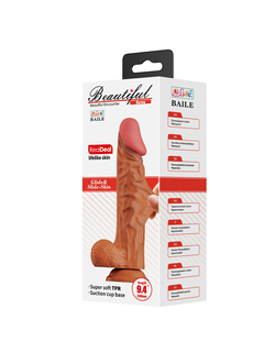 ФАЛЛОИМИТАТОР С ЭФФЕКТОМ СКОЛЬЗЯЩЕЙ КОЖИ PRETTY LOVE