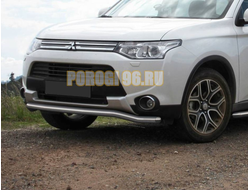 Защита переднего бампера d57 волна Mitsubishi Outlander ( Митсубиси Аутлендер)
