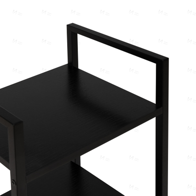 Стеллаж Стилвуд 15 узкий с пятью полками Черный/Черный