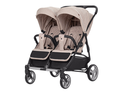 Коляска прогулочная для двойни Carrello Connect CRL-5502 Cotton Beige